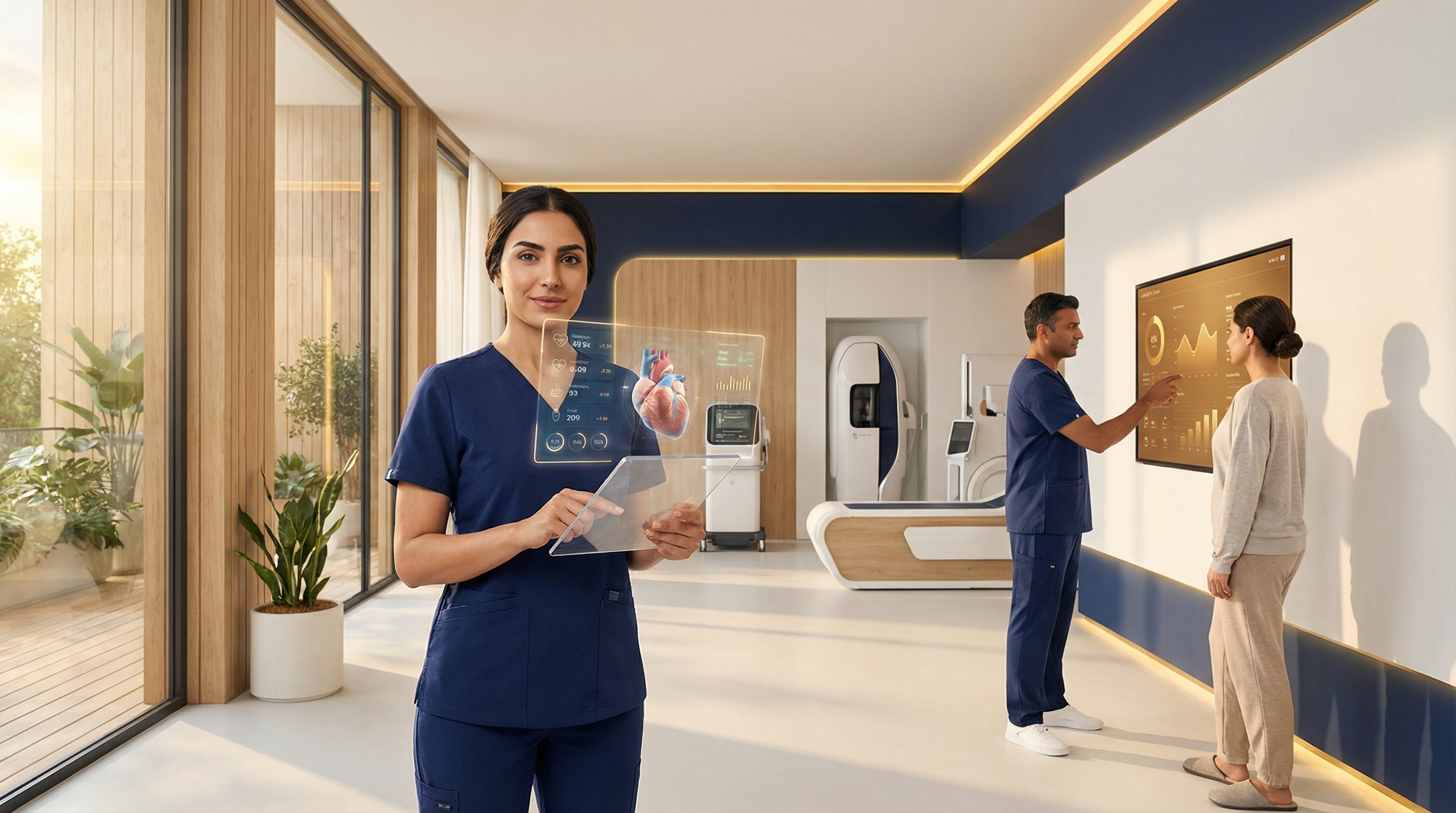 Modern longevity clinic with advanced technology
